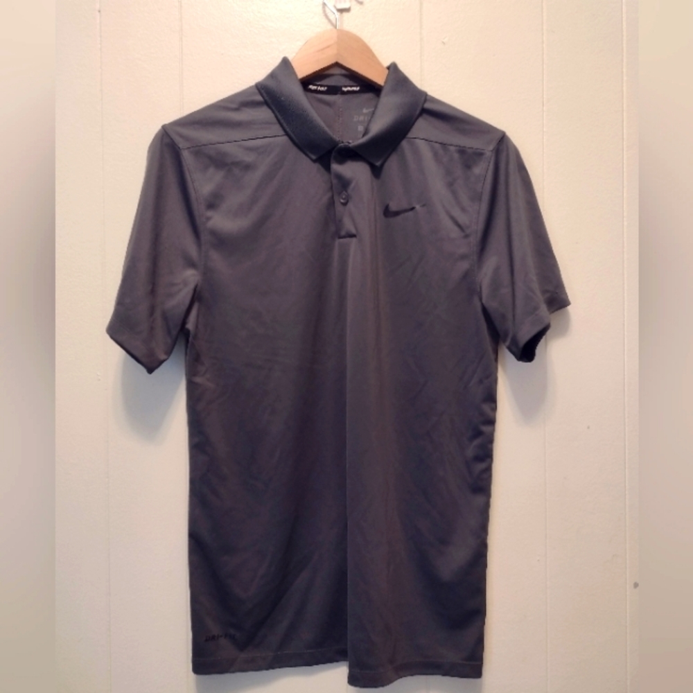 Nike Golf Dri-Fit Shirt Sleeve Polo Shirt Size Men's Small Gray
